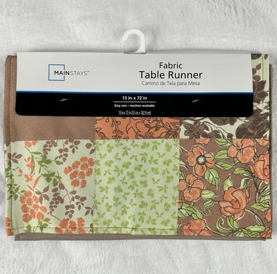 Mainstays Fabric Table Runner “Patchwork Quilt” 13 in X 72 in - Image 1 of 2