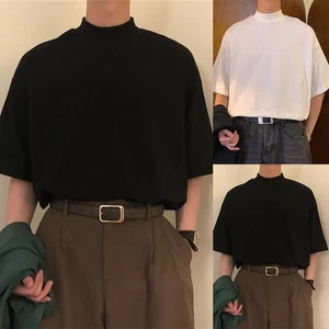Short Sleeve Pullover Tops for Men Featuring Elasticity and Comfort Fit - Picture 1 of 36