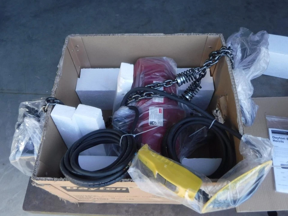 New Dayton 452R49 Electric Chain Hoist 4,000 lb. 115/230 Volt 10 fpm 20' Lift H4 - Image 1 of 1