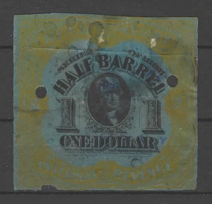 Bigjake: REA-62, $1.00 Beer Stamp - Series of 1898 - Picture 1 of 2