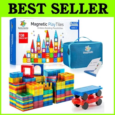 Ultimate Magnetic Tiles Building Set with Guide Book - Image 1 of 4