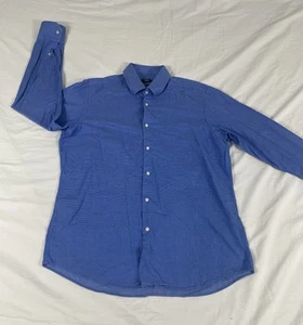 Hugo Boss Regular Fit Mens Blue Long Sleeve Button Up Shirt 16-41 - Picture 1 of 11