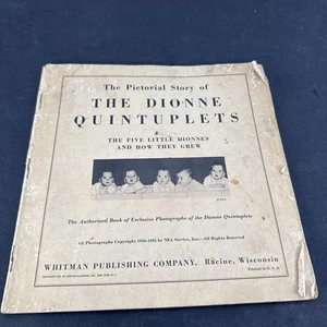 1935 Book - The Pictorial Story of the Dionne Quintuplets (Whitman Publishing) - Foto 1 di 11