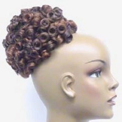 Curly Drawstring Bun Wig Synthetic Hairpiece Irish Dance  *Color 6/30* - Image 1 of 4