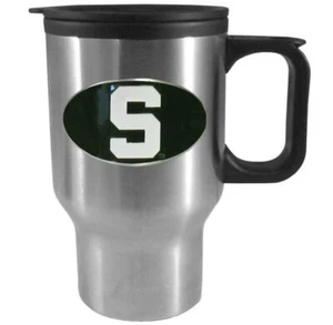 Michigan State Spartans 14oz Stainless Steel Travel Mug [NEW] Tumbler Coffee Cup - Picture 1 of 1