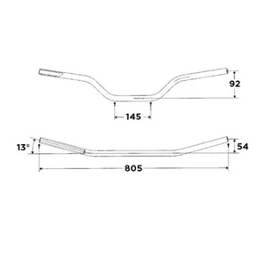 Handlebar WRP Pro-Bar High Fold Black Color (Ref.WRP WD-9003-014) - Picture 1 of 1