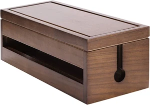 Cable Management Box Wooden Cord Organizer Box for Extension Cord Power Stripe S - Picture 1 of 7