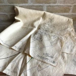 Myart Stamped Linen to Embroider a Tablecloth Ds # CI1381 36x36" - Picture 1 of 15