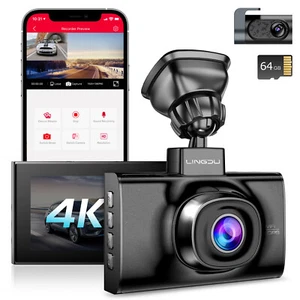 4K/2.5K+1080P Dual Dash Cam for Car Night Vision GPS WDR APP&24H Recording Mode - Picture 1 of 13