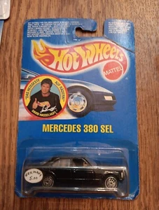 Hot Wheels Mercedes 380 SEL extranjero David Hasselhoff #9986 1990 negro (dañado) - Imagen 1 de 7