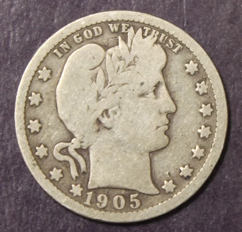 1905 Barber Quarter VG......................Lot 166 Cover