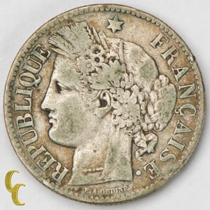 1888-A France 2 francs, Silver Coin KM# 817.1 - Picture 1 of 4