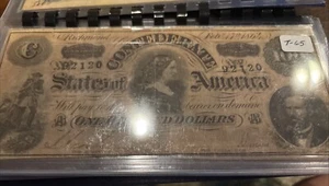 T-65 $100 1864 Confederate States Banknote Civil War Confederacy Nice! - Picture 1 of 2