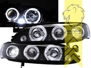 LT Halogen H1 & LED Halo Headlights Opel Vectra B Facelift sedan caravan LHD - Bild 1 von 6