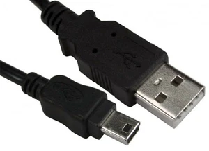 andee cables Branded 3m Long MINI USB Cable Lead Type A to 5 Pin B Phone Charger - Picture 1 of 6