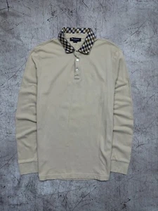 Aquascutum Vintage Mens Long Sleeve Polo Shirt Size M - Picture 1 of 9