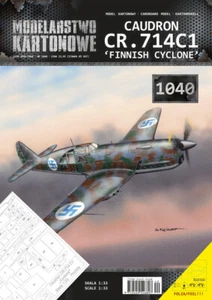 MK-1040 - CAUDRON CR.714C1 'Finnish cyclone' + laser frames - 1/33 paper model - Picture 1 of 6