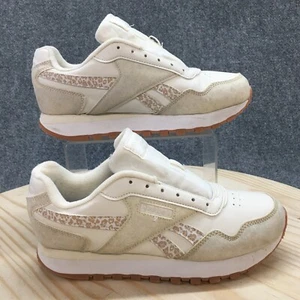 Reebok Shoes Womens 8 Classic Leopard Print Sneakers AR30142W White Leather - Picture 1 of 20
