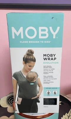 Envoltura portabebés Moby Wrap Evolution ajustable (talla única) (8-33 libras) carbón Foto 1 de 4