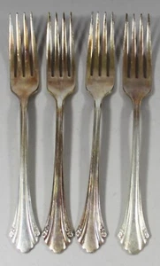 Oneida Silverplate Flatware Enchantment 1985 Dinner Forks 7 1/2" Lot of 4 - Picture 1 of 3