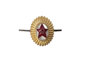 Insigne de coiffe armée sovietique - Hauteur : 35 mm - Largeur : 25 mm -📌5a. - Imagen 1 de 2