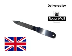 Nail File Metal Stainless Steel Double Sided Manicure Pedicure Handle UK - Picture 1 of 1