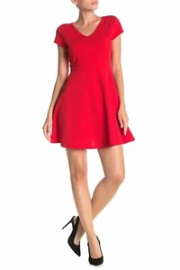 Threads & States Kleid Struktur Fit Flare Rot Größe XL - Bild 1 von 3