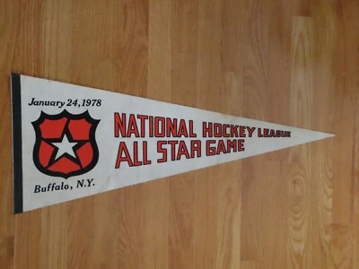1978 ALL STAR HOCKEY GAME Buffalo Memorial Auditorium Pennant BILLY SMITH MVP - Image 1 of 3