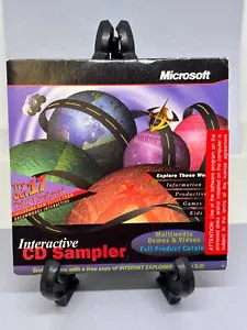 Microsoft Interactive CD Sampler 1996 Multimedia Demos & Videos 17 Trials NOS - Picture 1 of 2