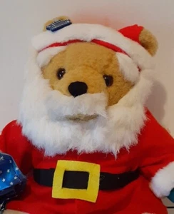 Peluche Applausi Orsi In Toyland Babbo Natale Pooh 14" Natale Snodato Vintage - Foto 1 di 9