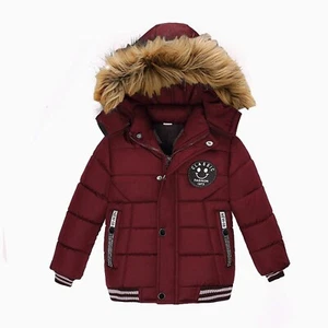 ATOGUTA Kids Ski Jacket Fleece Puffer Jacket Water Resistant Outerwear Jackets - Picture 1 of 2
