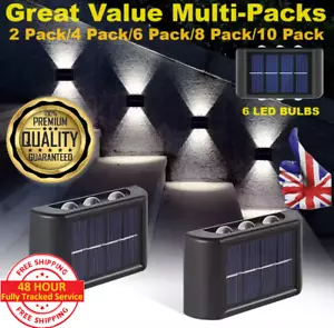 Super Bright Solar Powered LED Garden Outdoor Lamp Lights Fence Wall Door Shed - Picture 1 of 13