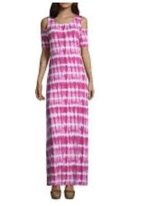 Design History short sleeved cold shoulder tie dyed spandex dress size L NWT - Picture 1 of 7