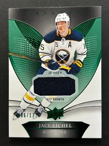 2018-19 Upper Deck Trilogy Jersey Green Foil Relics /177 Jack Eichel #26 - Picture 1 of 2