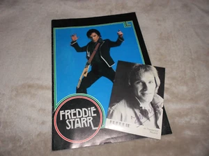FREDDIE STARR, 1976 SOUVENIR TOUR BROCHURE & SIGNED PHOTO. GENUINE AUTOGRAPH - Picture 1 of 3