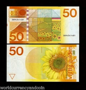 NETHERLANDS 50 GULDEN P-96 1982 PRE EURO MAP UNC RARE DUTCH MONEY BILL BANKNOTE - Picture 1 of 5