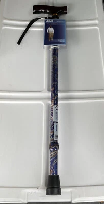Drive Medical Lightweight Adjustable Folding Cane with T Handle - Purple Floral - Image 1 of 3