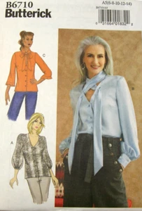 Butterick Misses' Top Variations Uncut Pattern, B6710 A5 US Sizes 6-14 B24 - Picture 1 of 4