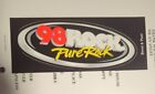 Vintage 98 Rock Tampa Bay Florida Bumper Sticker Rare Minty