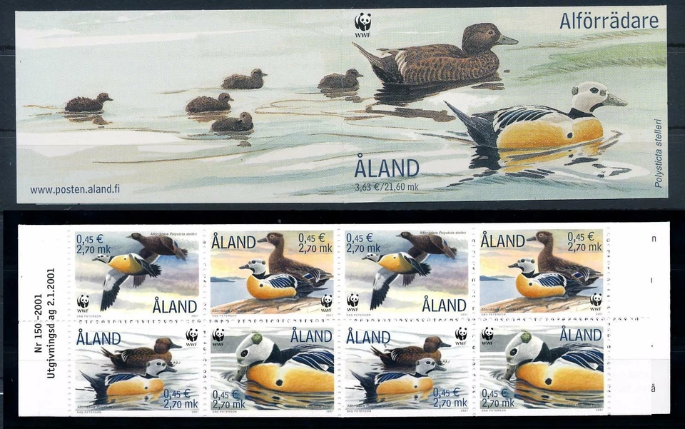 [58610] Aland 2001 WWF Ducks Booklet MNH - Image 1 of 1