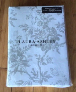 Laura Ashley Walled Garden DOUBLE Duvet Cover Set, Dove Grey - RRP £65.00 - Picture 1 of 2