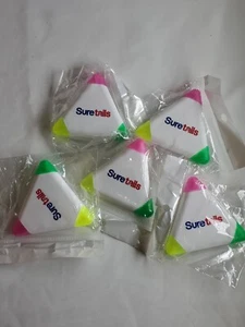 Rosa Gelb Grün Textmarker Dreifarbig Dreieck EZ Grip Stift Marker Menge 5 Neu - Bild 1 von 13