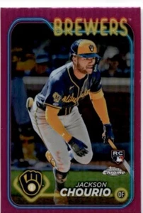 2024 Topps cromo #161 Jackson Chourio refractor rosa - Imagen 1 de 2