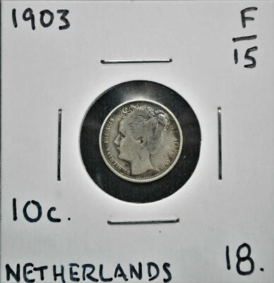 1903 Netherlands 10 cents - Image 1 of 2