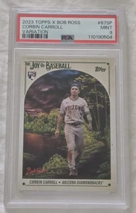 2023 Topps X Bob Ross The Joy of Baseball - #67 Corbin Carroll (RC) PSA 9 - Picture 1 of 3