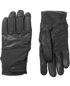 SEALSKINZ Walcott Waterproof Merino Wool Gloves Black Grey Large Cold Weather NE - Picture 1 of 3