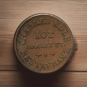 1864 Civil War Token, CWT, Charles Kolb, Newark NJ, R3 - Picture 1 of 2