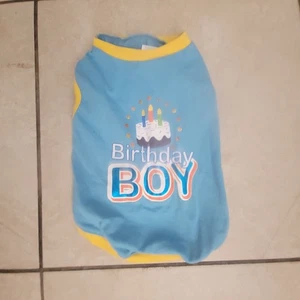 Top Paw Birthday Boy Pet Dog Shirt Medium - Picture 1 of 5