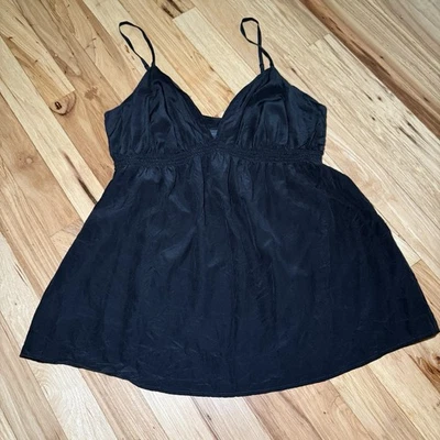 Express Design Studio 100% Silk Cami Tank Top Black Large - Image 1 of 4