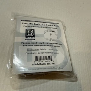 BeltBro Pro 3er Pack schwarz - ohne Gürtelschnalle Komfortbundversteller - Bild 1 von 5